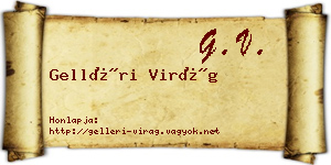 Gelléri Virág névjegykártya